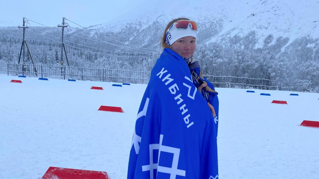 Darya Dolidovich, durante un entrenamiento.