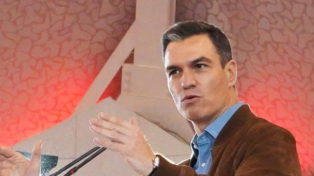 El presidente del Gobierno, Pedro Sánchez, en uno de los mítines de la pasada campaña electoral