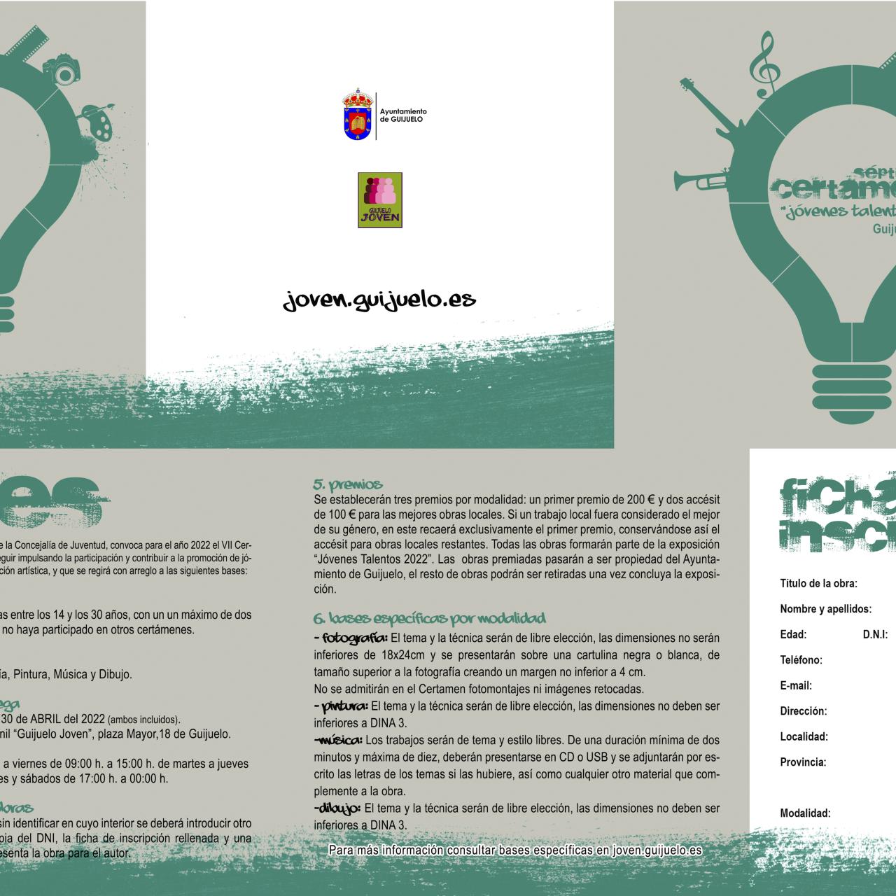 guijuelo folleto septimo concurso jovenes talentos