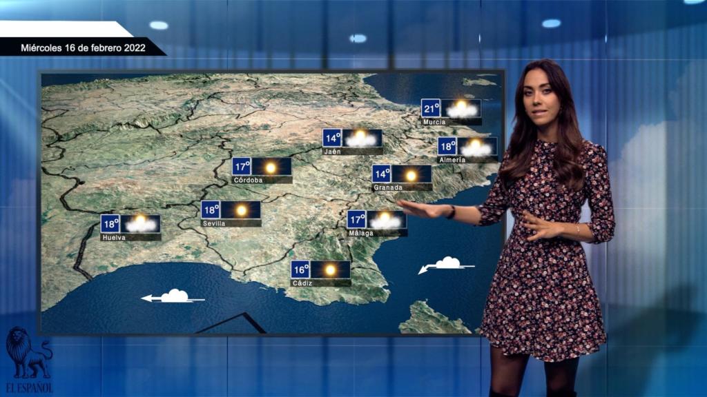 El tiempo para el miércoles 16 de febrero.