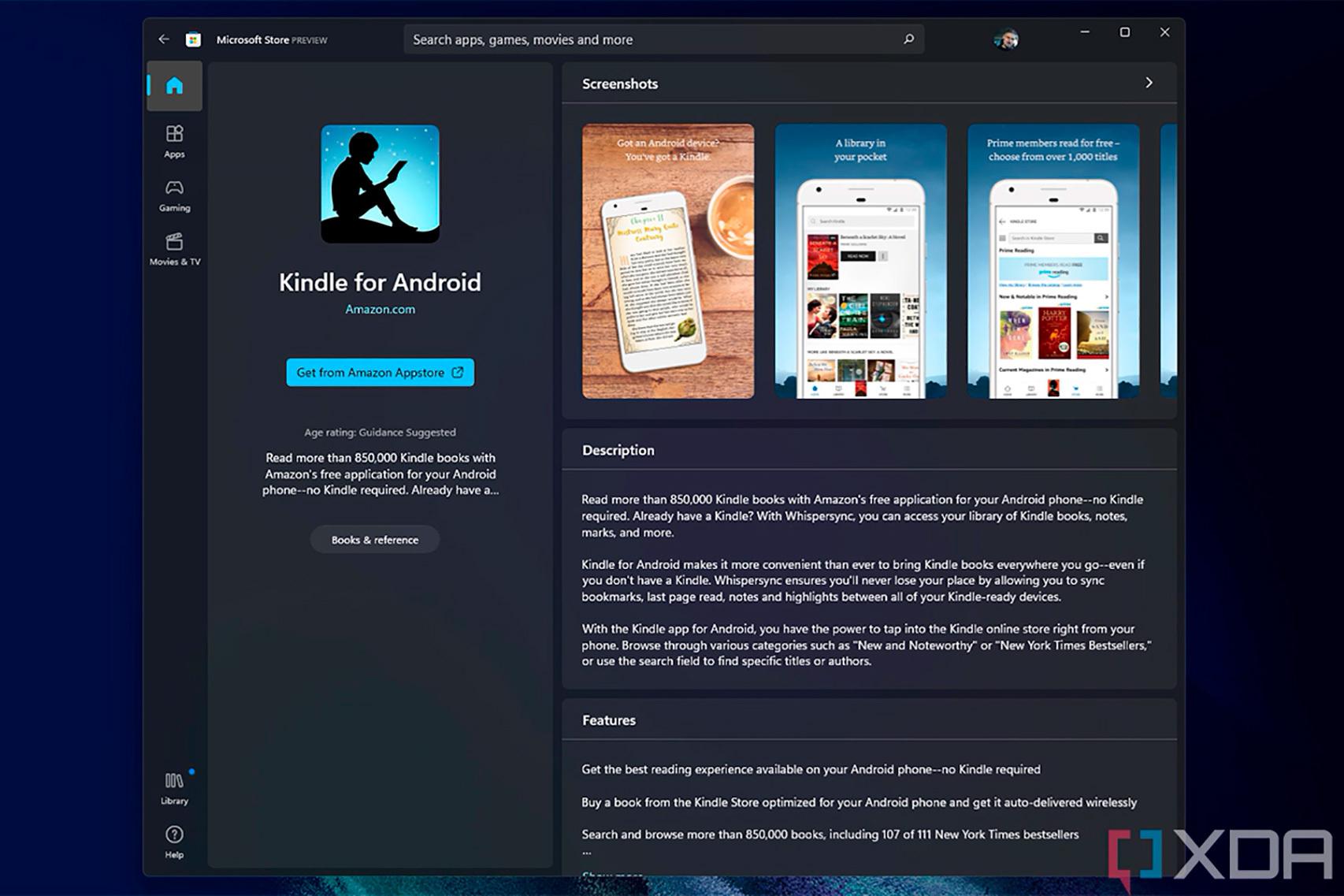 El subsistema de Windows par Android