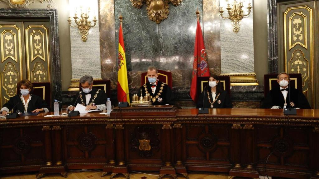 La ministra Llop, el pasado septiembre en la apertura del año judicial: A su izquierda, el presidente de la Sala Civil./