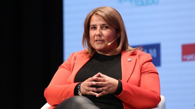 Imagen de Tita García interviniendo en el Foro Económico Español organizado por El Español, Invertia y El Digital CLM este lunes
