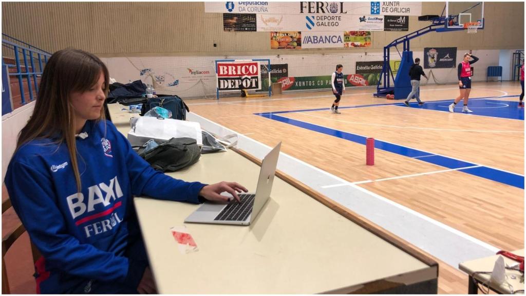 Patricia en una sesión de entrenamiento del club.