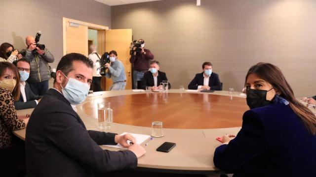 Reunión entre  Luis Tudanca y Alfonso Fernández Mañueco