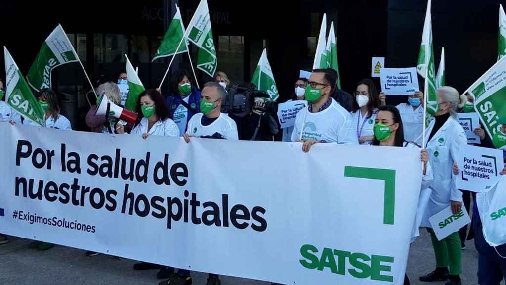 Concentración de Satse en Vigo.