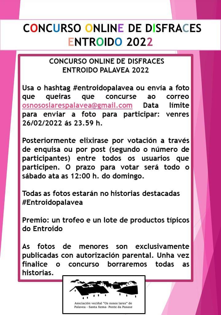 Bases del concurso de disfraces online de Palavea (AVV Palavea).