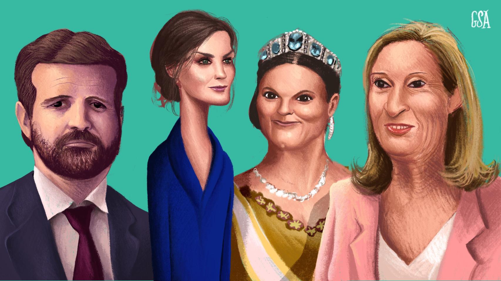 El adiós en diferido de Casado, Ana Pastor (sherpa de Feijóo) y la reina estirada