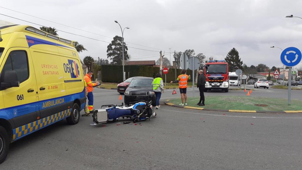 Imagen del accidente de este mediodía en Oleiros (A Coruña).