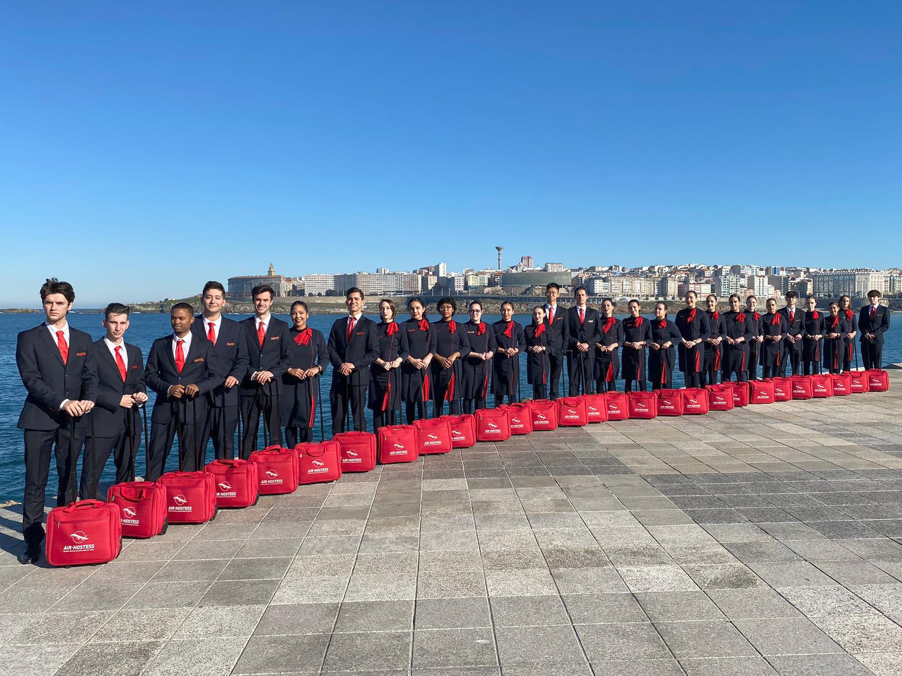 Alumnado de Air Hostess A Coruña.