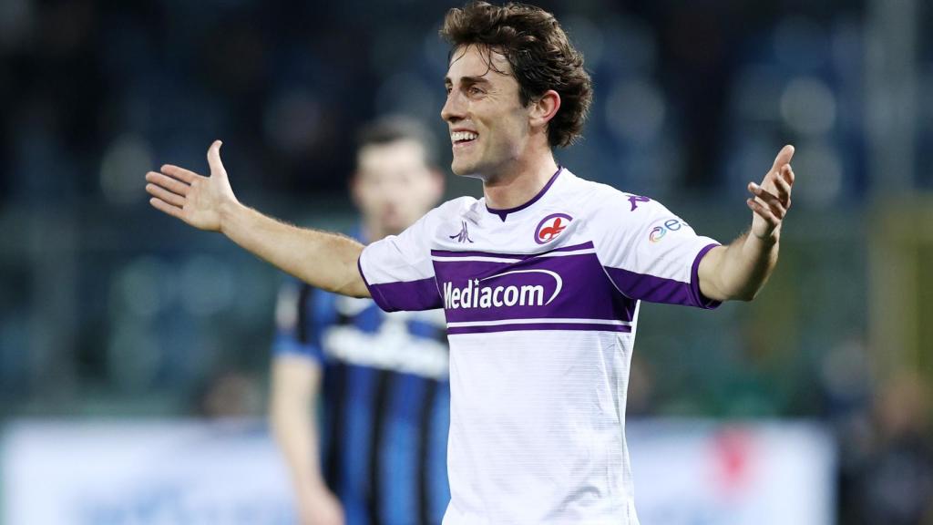 Álvaro Odriozola, durante el partido de Copa de Italia entre la Fiorentina y el Atalanta.
