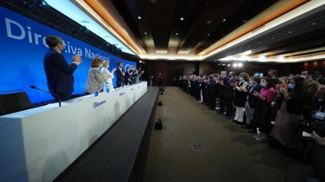 Momento de la Junta Nacional del PP celebrada en Madrid