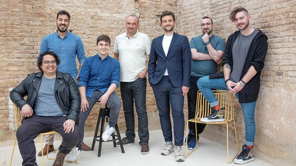 Equipo humano que compone la startup Criptan. Jorge Soriano (CEO), tercero por la derecha.