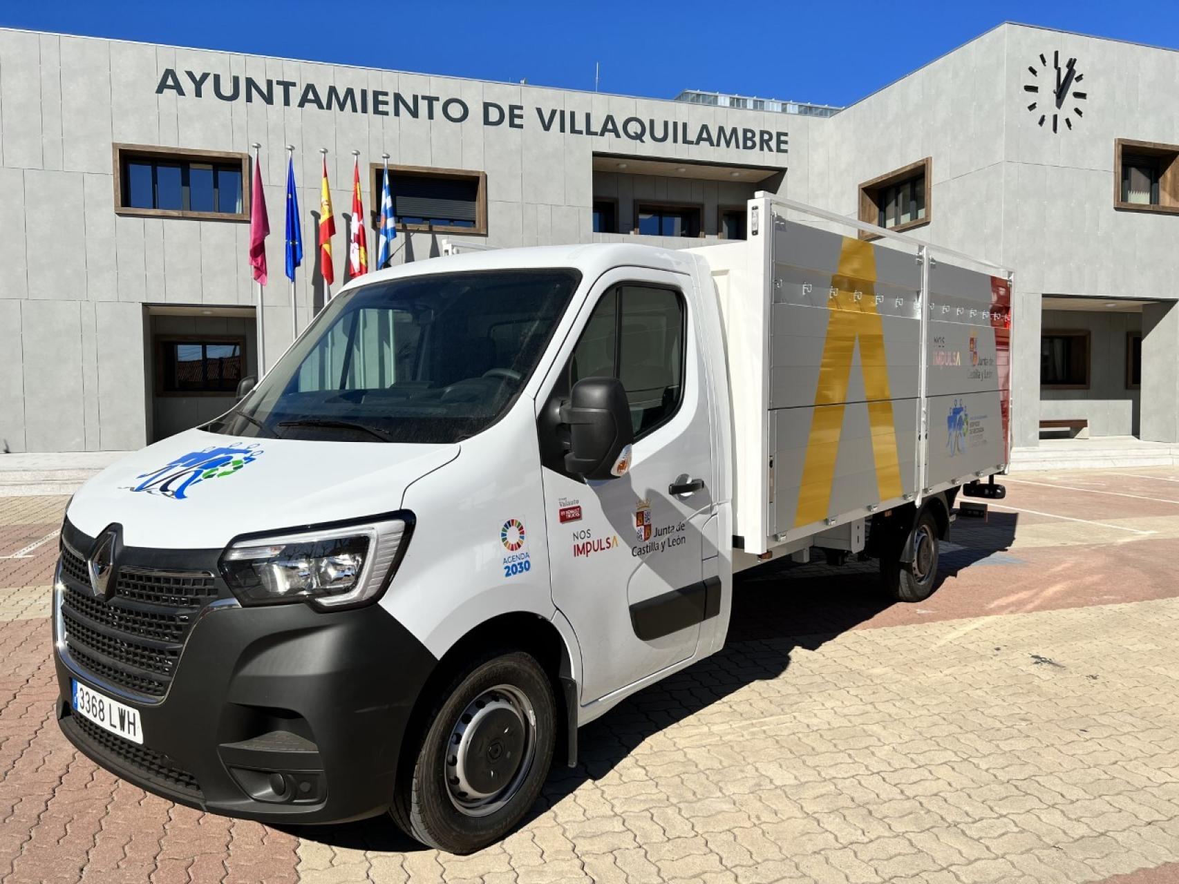 El nuevo vehículo de recogida de residuos de Villaquilambre.
