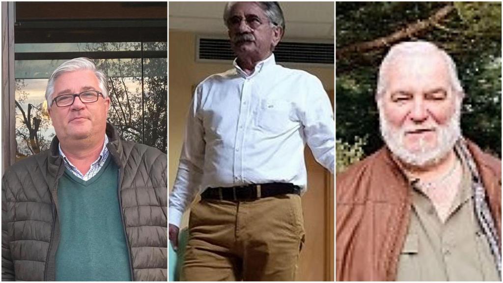 (De izq. a dch.) José Juan Santos, Antonio Patiño e Isidro Taibo de Unidade Local.