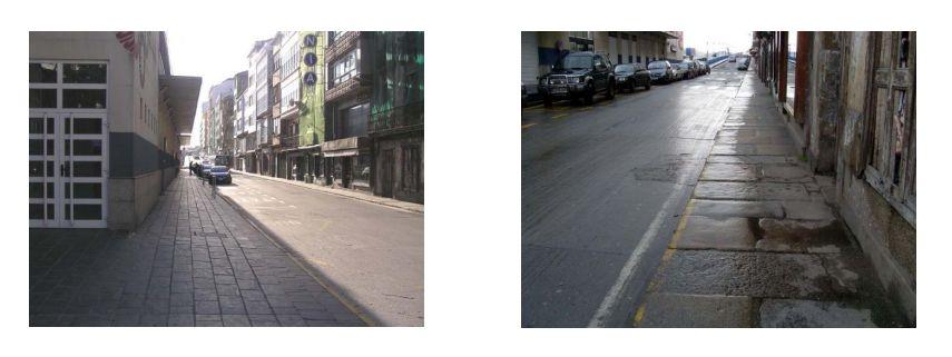 Aspecto heterogéneo de las aceras. Fuente: Proyecto original.