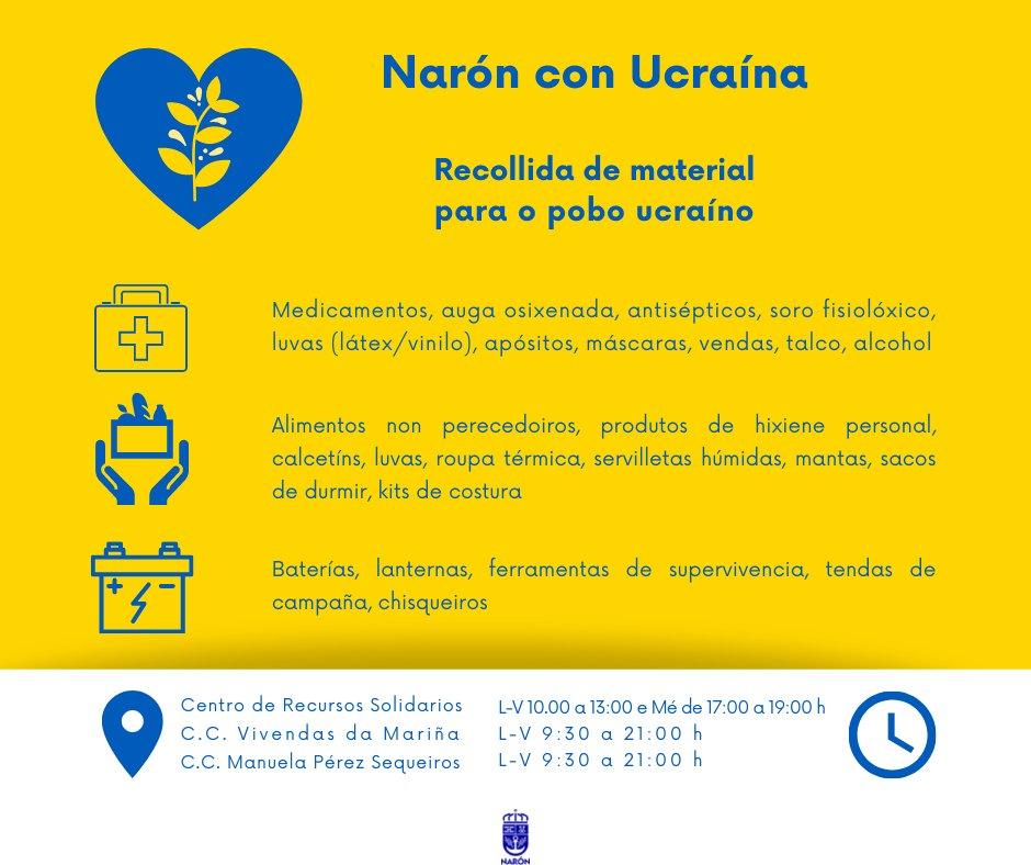 Cartel listado de productos y horarios. Fuente: Concello de Narón.