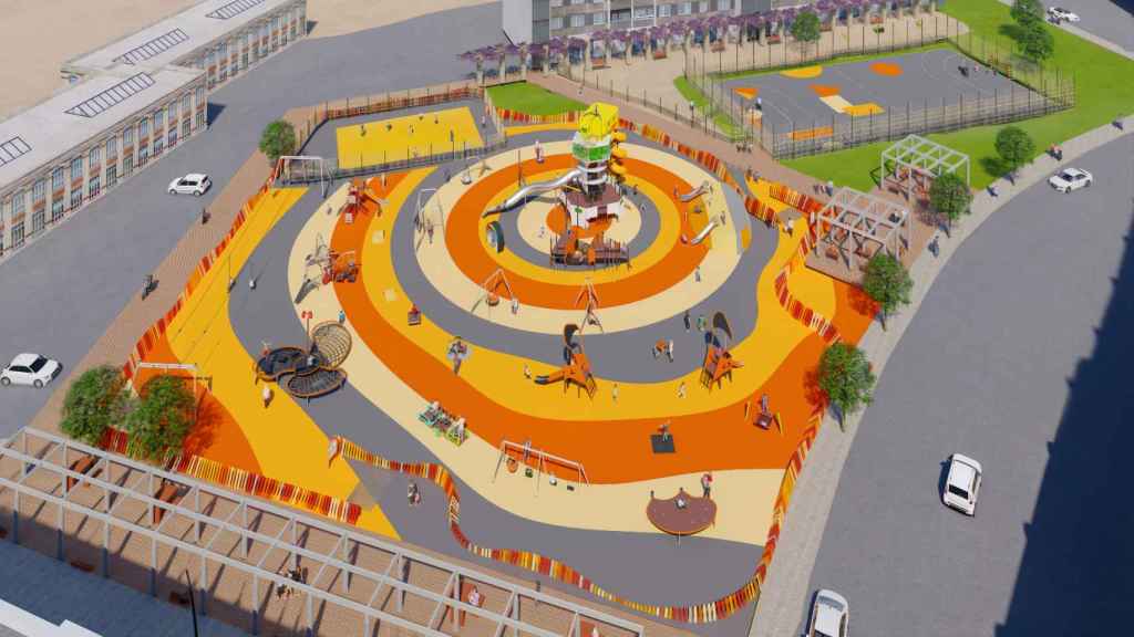 Infografía del nuevo parque García Picher en Vigo.