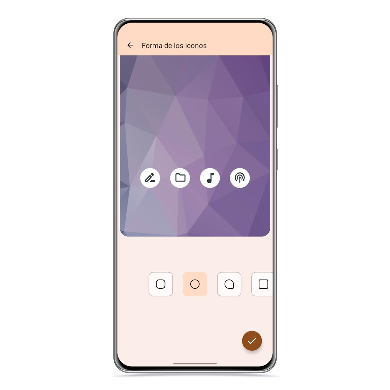 Forma de los iconos en Android 12