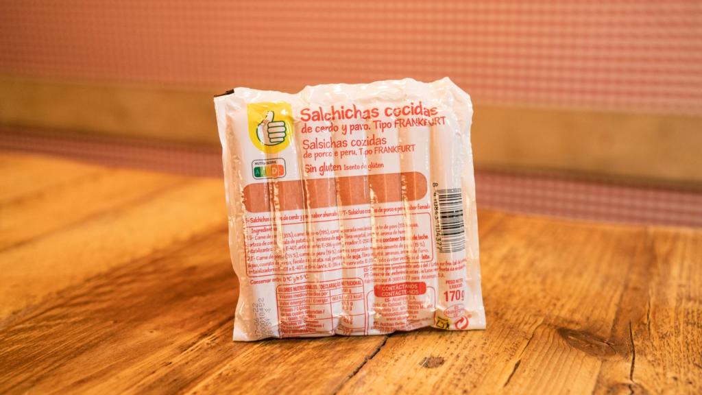 El paquete de salchichas estilo Frankfurt de Alcampo.