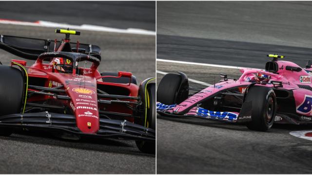 Carlos Sainz y Esteban Ocon en un fotomontaje