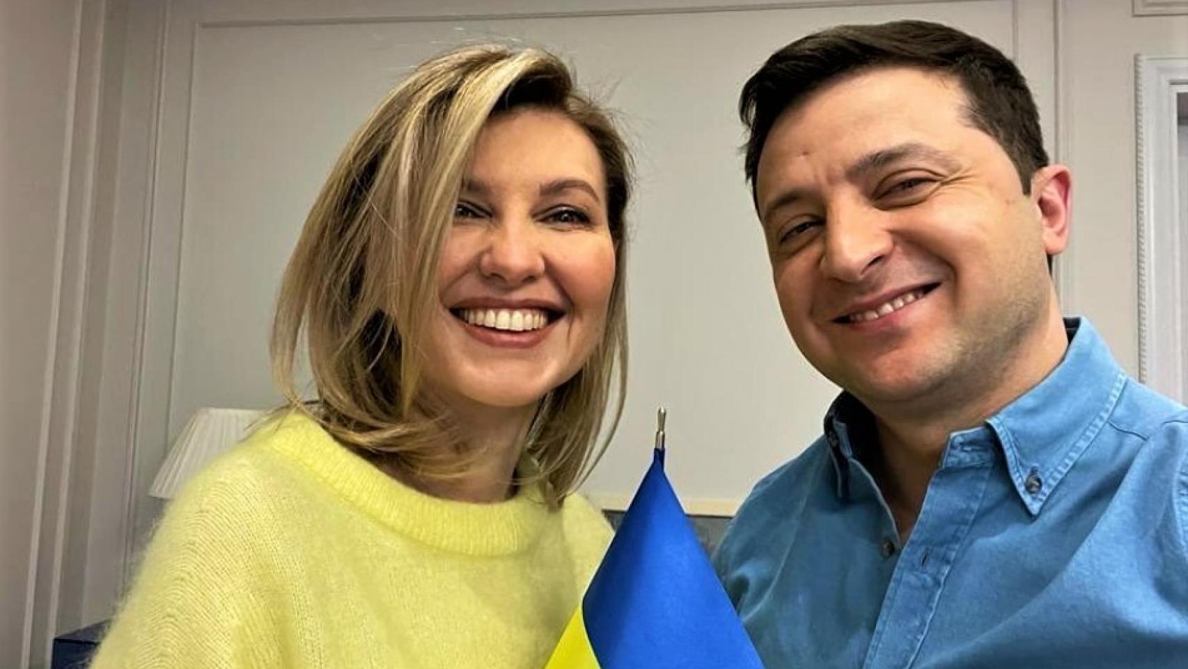 Olena Zelenska y Volodímir Zelenski, en su última imagen juntos, el 16 de febrero.