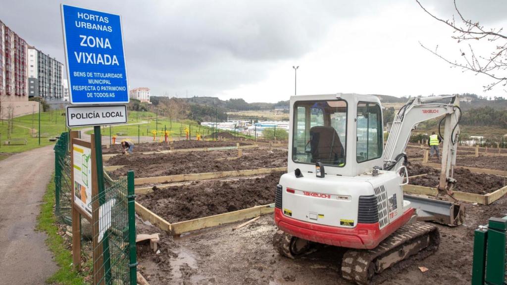 Trabajos de mejora y ampliación de las huerrtas de Novo Mesoiro.