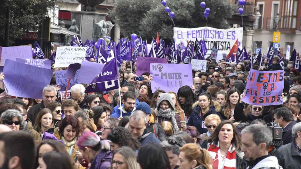 Una manifestación del 8-M en Valladolid