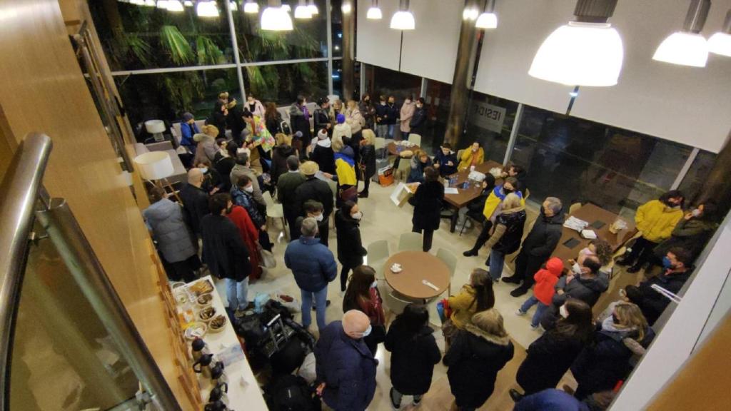 Llegada de 25 refugiados procedentes de Ucrania a A Coruña.