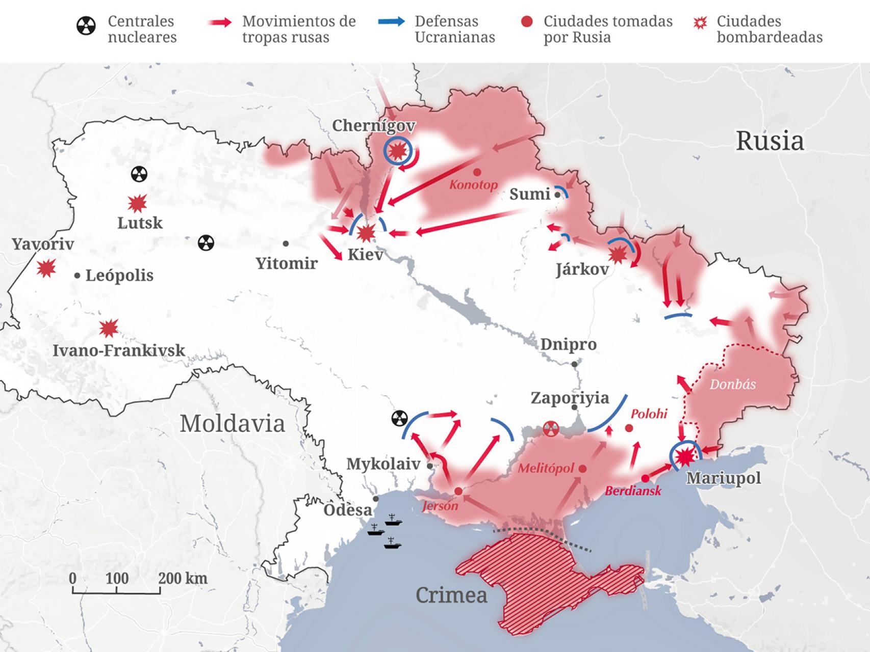 Mapa de Ucrania.