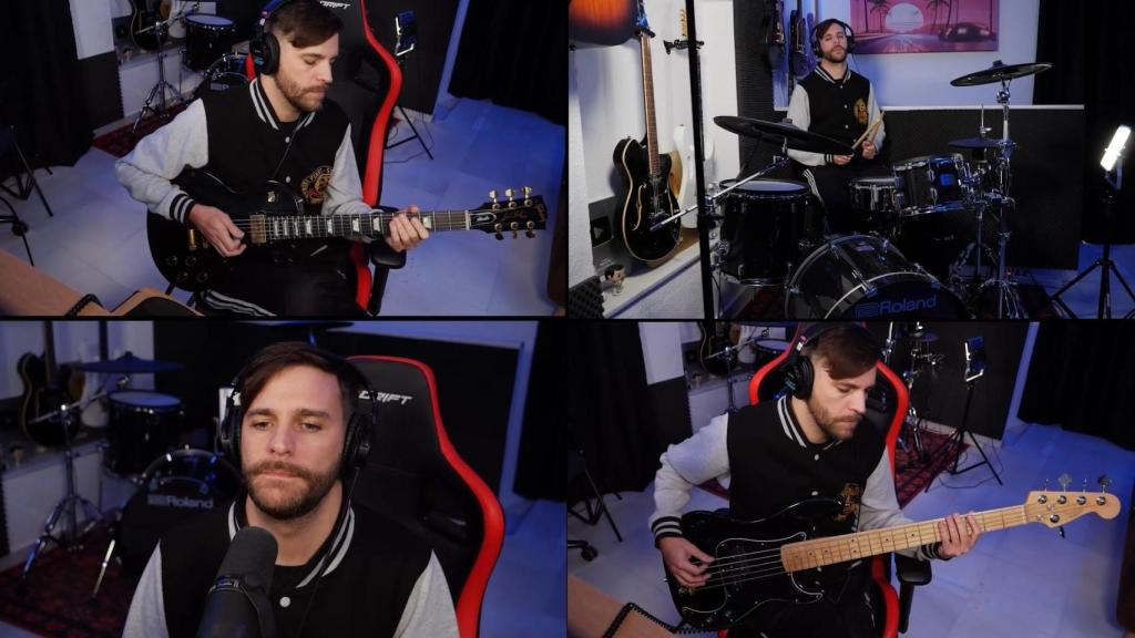 El youtuber ShaunTrack durante el proceso de creación.