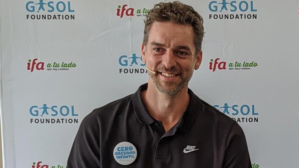 Pau Gasol, durante un acto de su fundación