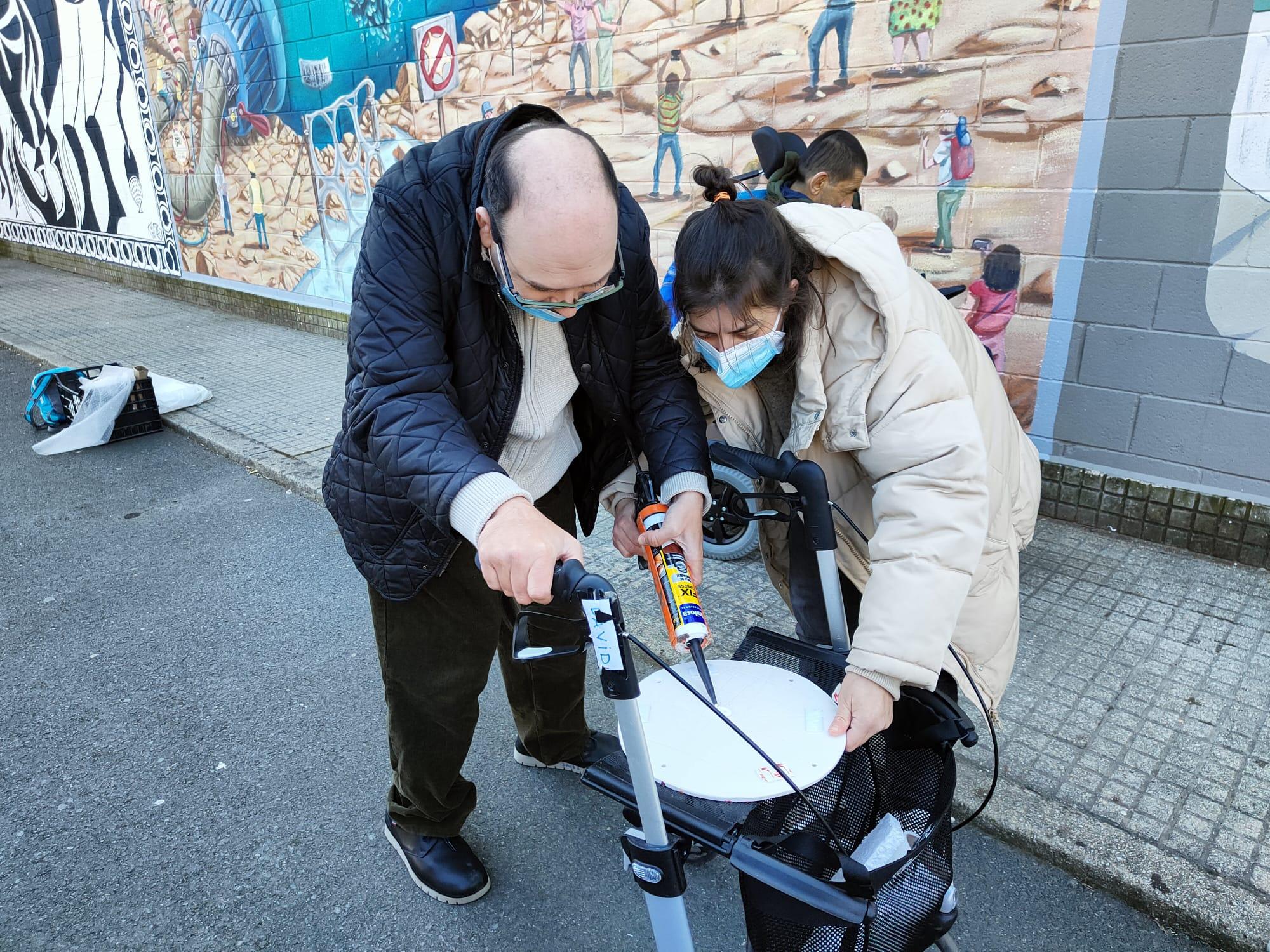 Aspace lleva el arte solidario a las calles de A Coruña. (Foto: Aspace Coruña)