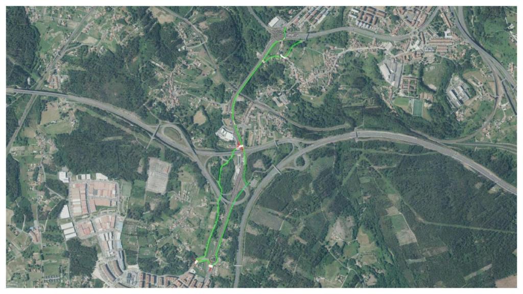 El proyecto de carril bici entre Milladoiro y Volta do Castro.