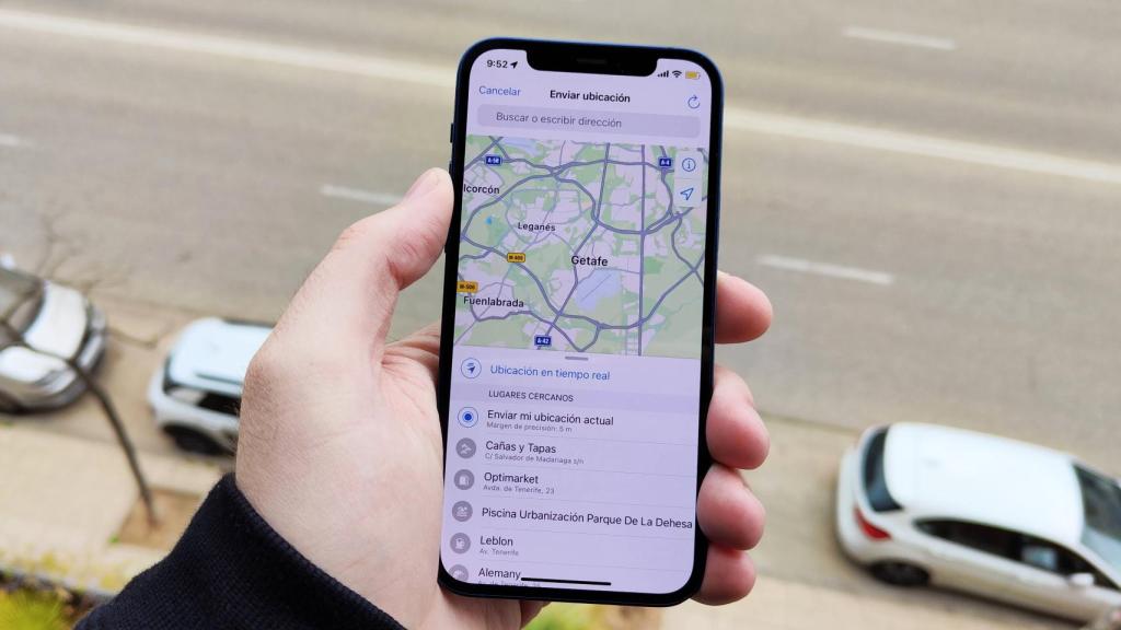 La función de compartir ubicación en WhatsApp.