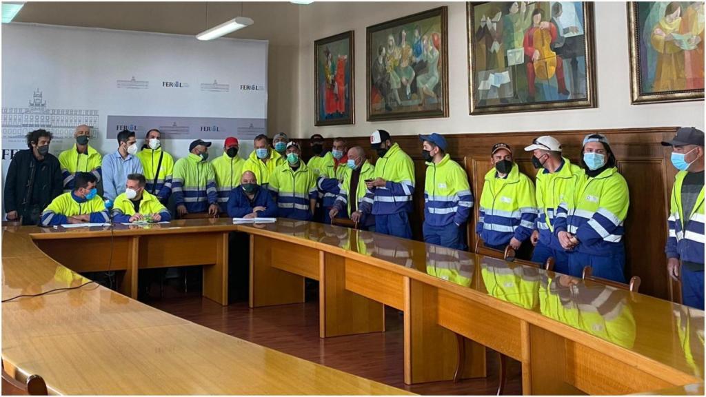 Rueda de prensa de los trabajadores de jardines.