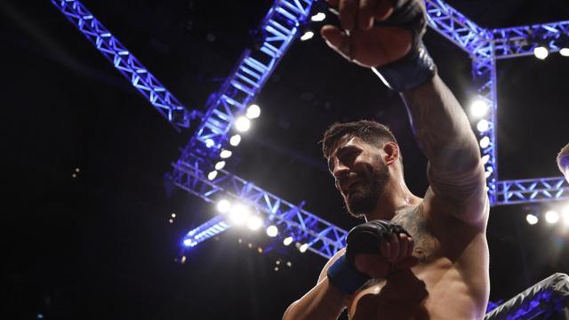 Ilia Topuria, tras vencer a Jai Herbert en el evento de Londres de la UFC