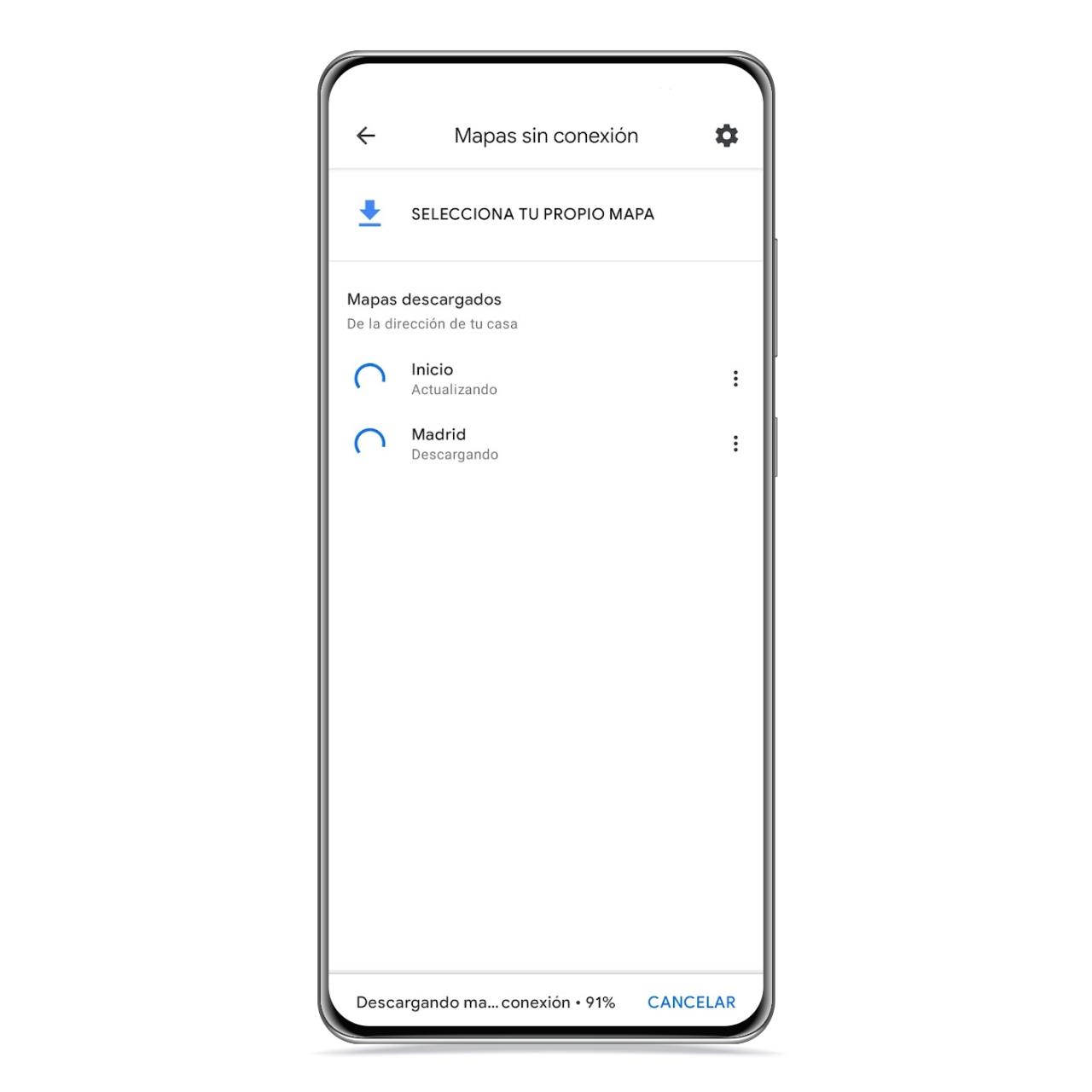 Descarga de mapas sin conexión en Google Maps