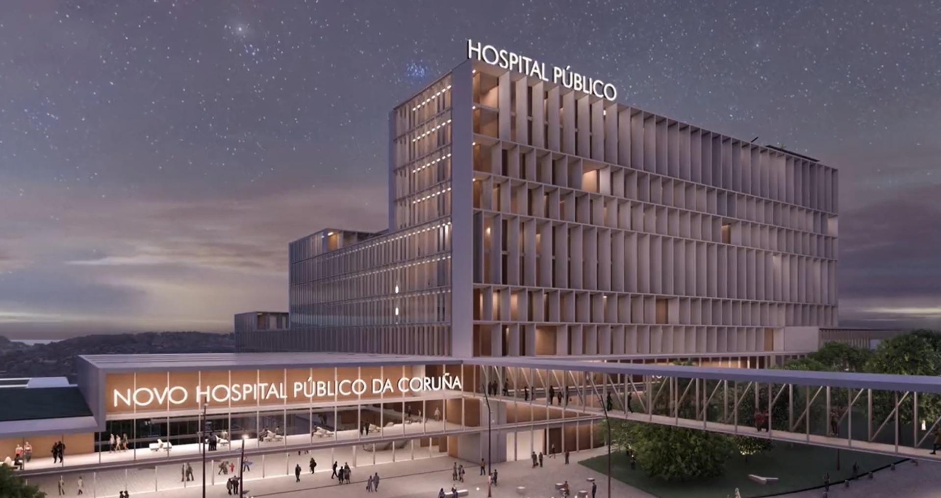 Recreación del nuevo CHUAC de A Coruña.