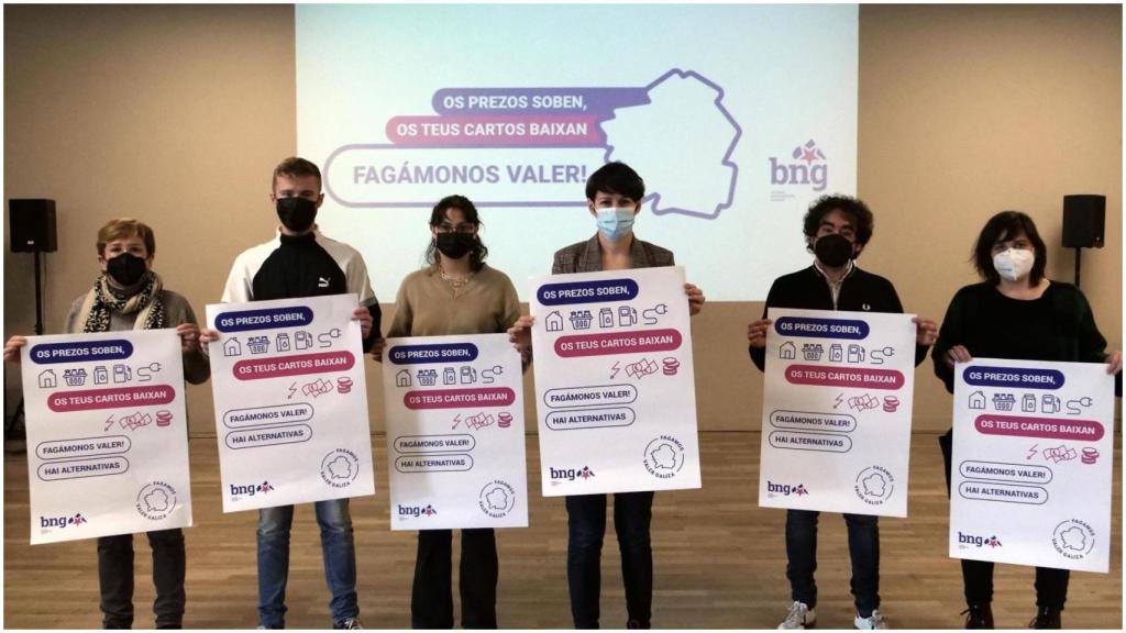 La presentación de la manifestación del BNG.