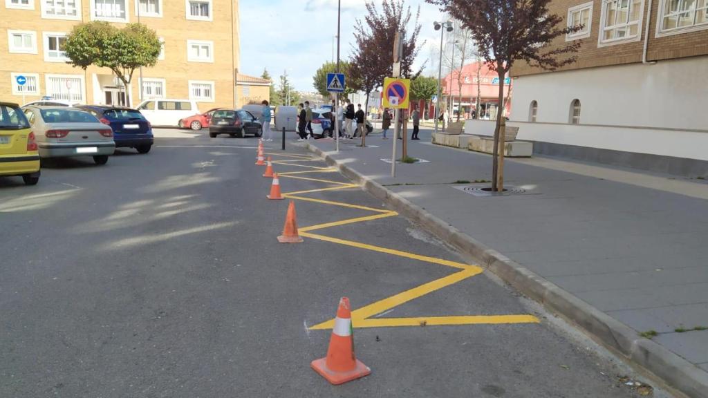 Mejora de la señalización horizontal en Cambre
