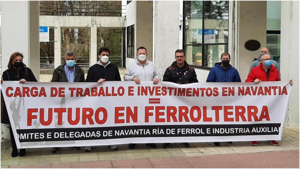 Representantes del comité de empresa en Fene.