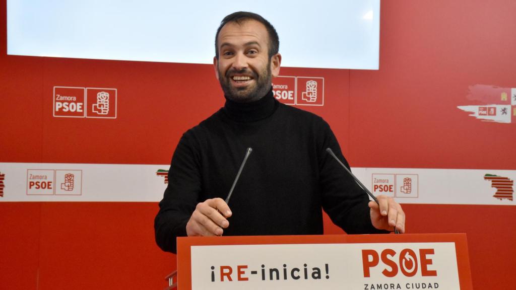 David Gago durante la presentación de su candidatura a la Secretaria General del PSOE de Zamora capital