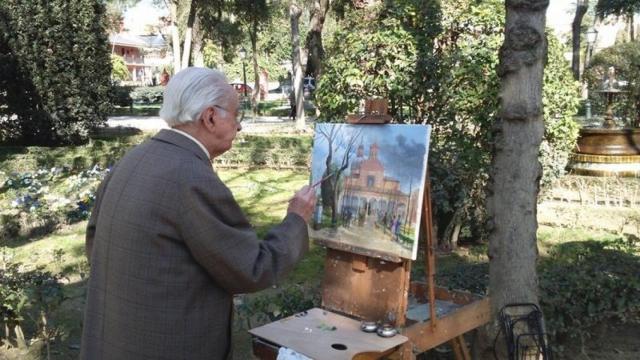 El pintor talavera Julio Mayo (Foto de www.juliomayopintor.com).