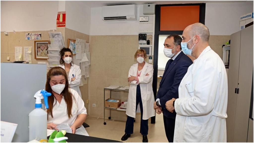 Comesaña en su visita a As Pontes.