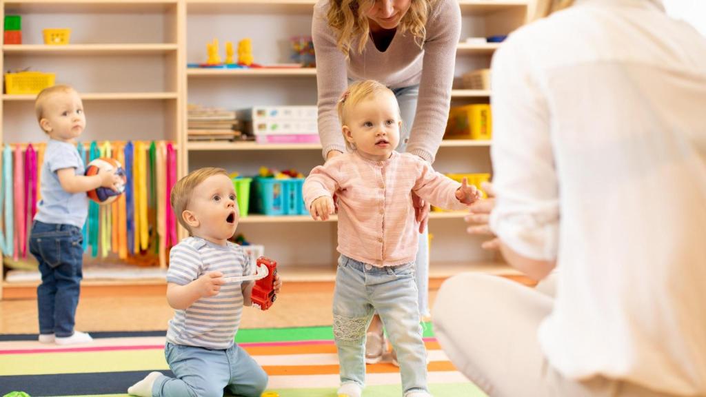Niños en una escuela infantil, en una imagen de archivo.