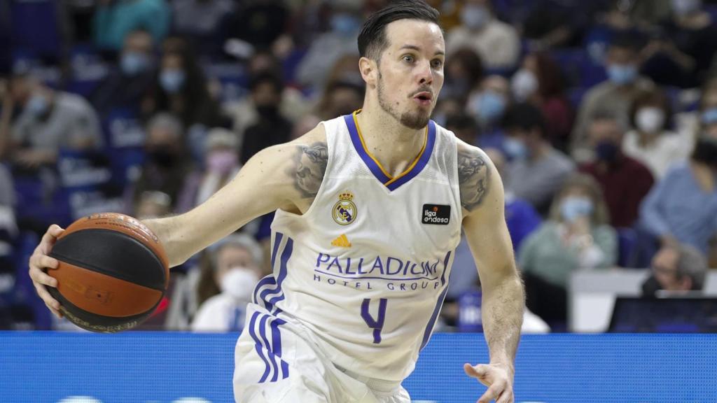 Thomas Heurtel, en un partido del Real Madrid de Baloncesto de la temporada 2021/2022