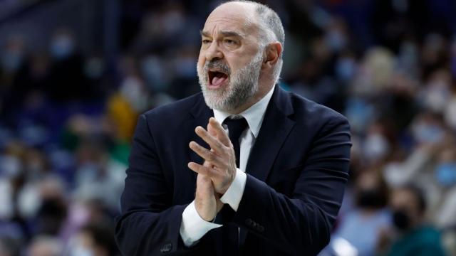 Pablo Laso, en un partido del Real Madrid de Baloncesto