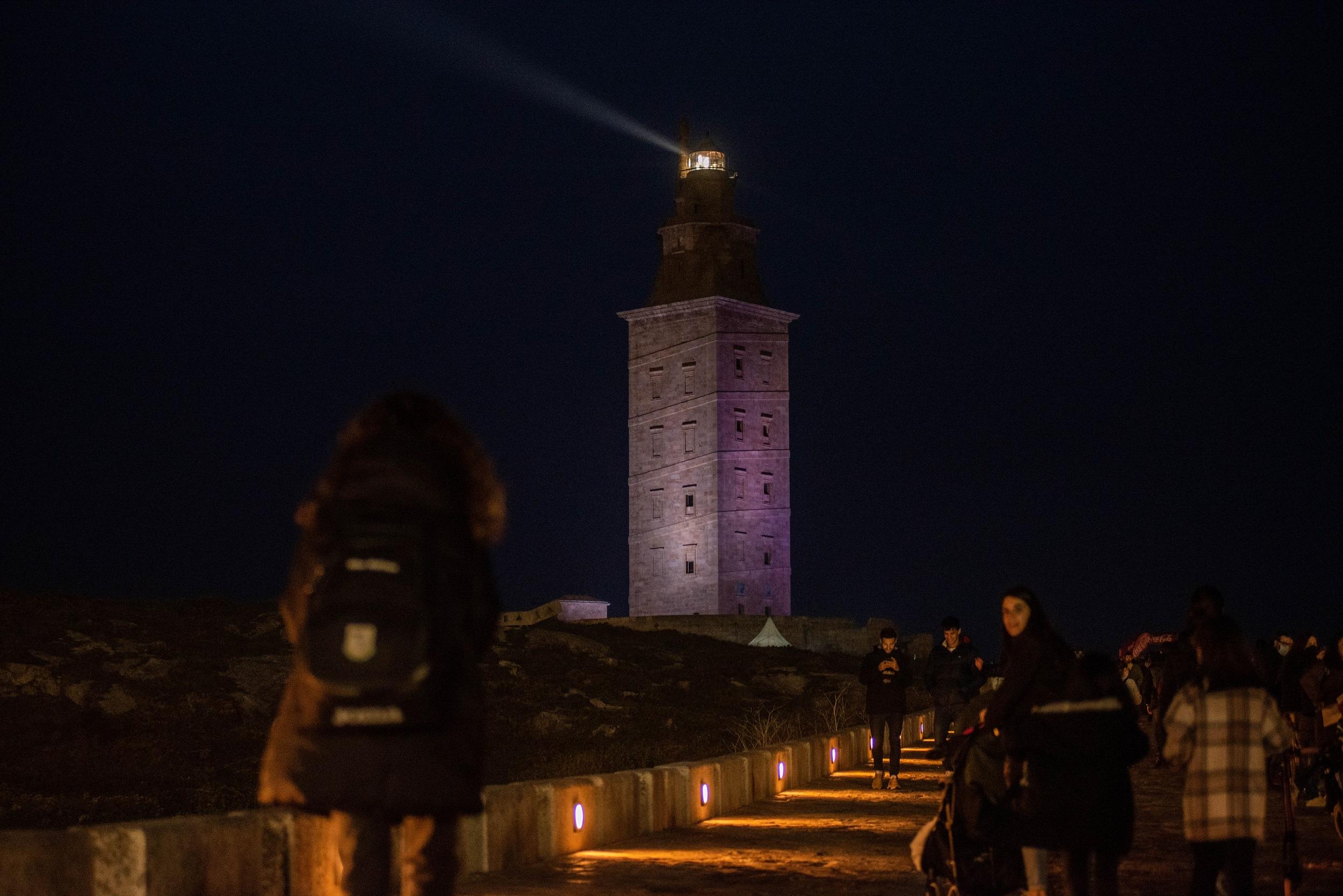 La Torre de Hércules, ayer (Concello da Coruña).