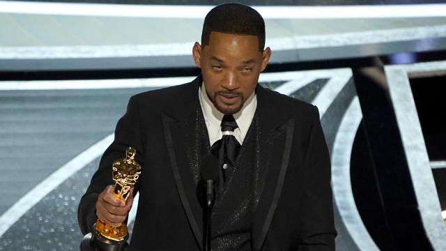 El actor norteamericano Will Smith en el discurso de aceptación del Oscar a mejor actor protagonista, en la ceremonia del pasado domingo.